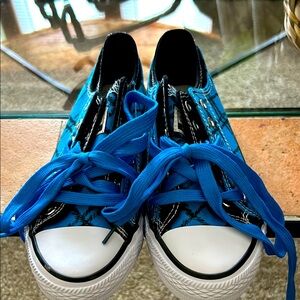 Vans Kids Blue Low-Top Canvas Sneakers